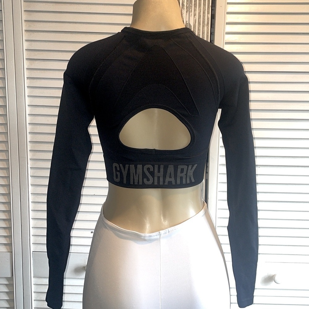 Gymshark FLEX SPORTS LONG SLEEVE CROP TOP size Small. - Picture 7 of 9